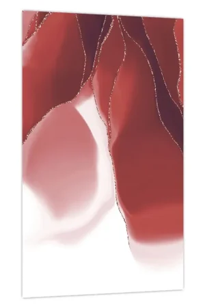 Schilderij - Rode abstracte bloem N⁰3 Tani