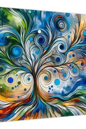 Darmowa dostawa Schilderij – Kleurrijke energieke boom