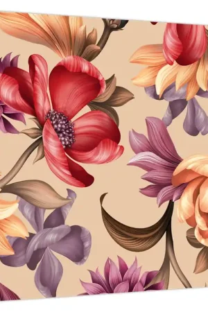 Zwrot pieniędzy Schilderij - Vintage bloemen