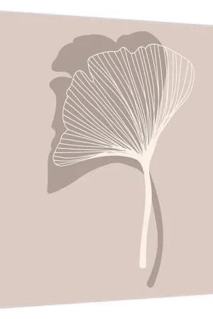 Tylko dziś Schilderij - Beige bladeren N⁰4