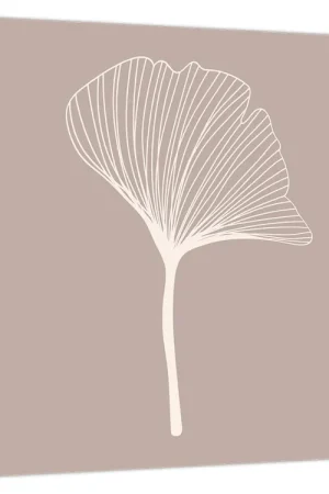 Schilderij - Beige bladeren N⁰5 Nowość