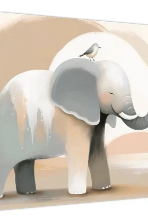 Schilderij - Olifant in pasteltinten Zamów teraz