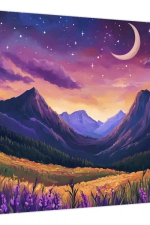 Schilderij - Paarse landschap Darmowa dostawa