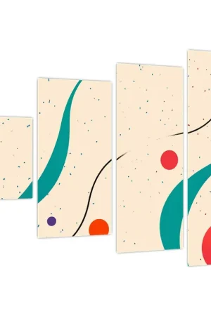 Premium Schilderij - Minimalistische kleurrijke illustratie