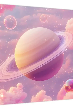 Schilderij - Roze planeet Bezpieczna płatność