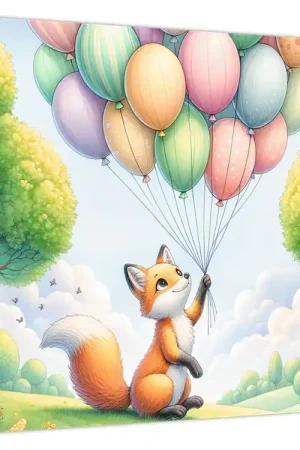 Schilderij – Blije vos Szybka dostawa