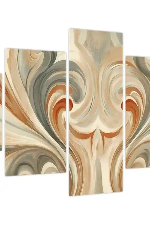 Schilderij - Wervelingen in aardetinten Tylko dziś