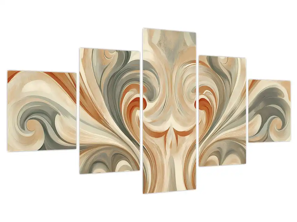 Schilderij - Wervelingen in aardetinten Tylko dziś