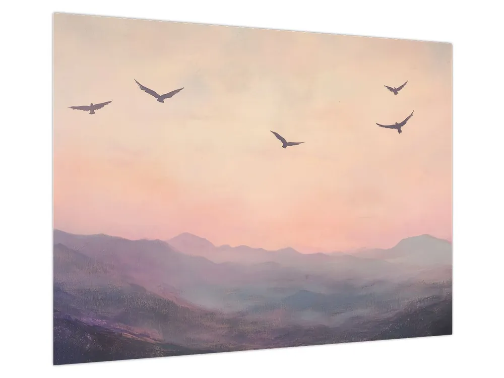 Zwrot pieniędzy Schilderij - Zwerm vogels II.