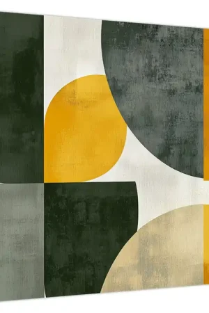 Oferta Schilderij - Abstractie in olijfgroen