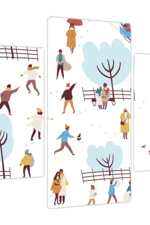 Schilderij - Vrolijke winter Oferta limitowana