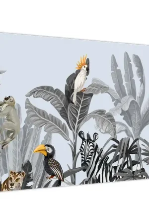 Schilderij - Geïllustreerde jungle Zwrot pieniędzy