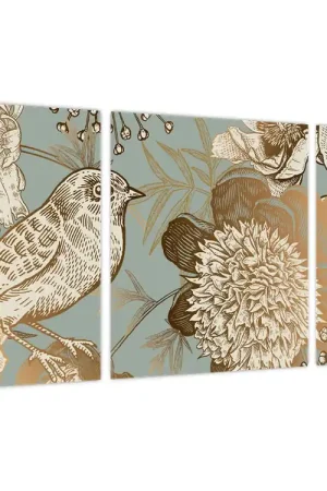 Schilderij - Tuin met een vogel Szybka dostawa