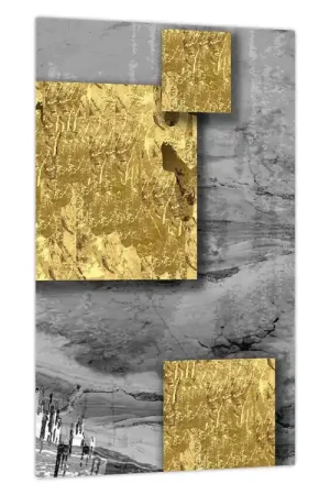 Schilderij - Gouden vierkantjes N⁰2 Niska cena