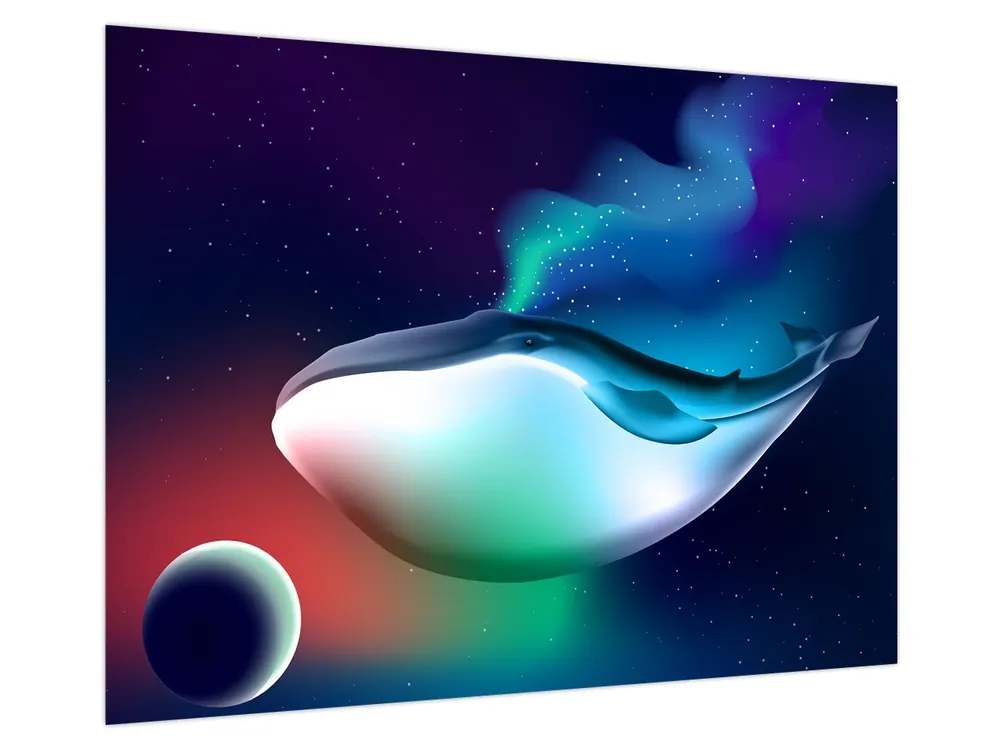 Szybka dostawa Schilderij - Een walvis in de ruimte