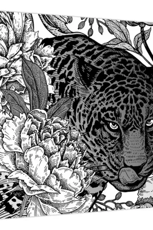 Schilderij - Exotische tuin Premium