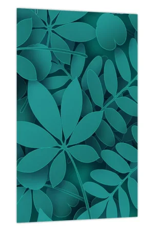 Schilderij - Turquoise bladeren Ostatnia szansa