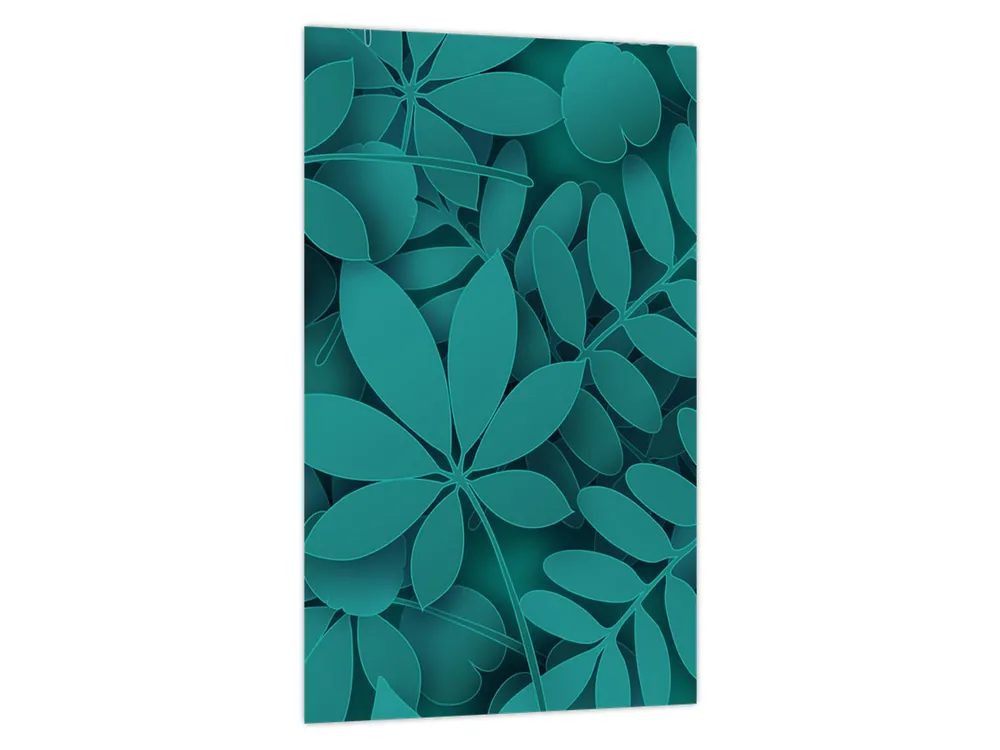 Schilderij - Turquoise bladeren Ostatnia szansa