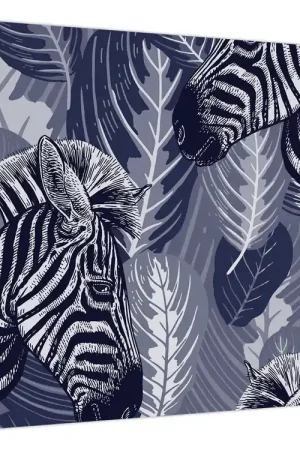 Darmowa dostawa Schilderij - Blauwe zebra's