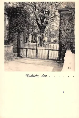 Autentyczny Duitsland Füchteln Schloss Schlosstor im Schnee 1956 Kasteel Fotokaart Deutschland EuropaHC61706