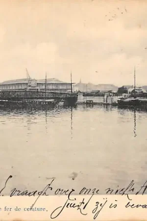 België Gent Gand Pont du chemin de fer de centure Spoorbrug van de ring 1900 Europa HC61458 Autentyczny