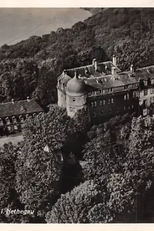 Duitsland Schloss Hinnenberg bei Brakel i. Netegau 1926 Fliegeraufnahme Kasteel Deutschland Europa HC61782 Promocja