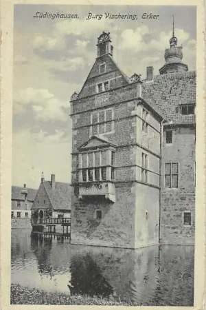 Duitsland Lüdinghausen Schloss Burg Vischering Erker 1916 Kreis Coesfeld Kasteel Deutschland Europa HC61792 Darmowa dostawa