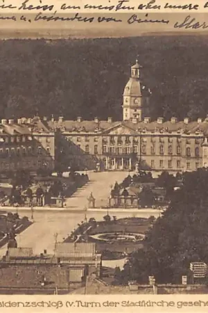 Duitsland Karlsruhe Residenz schloss jezt Landesmuseum 1925 Kasteel Deutschland Europa HC61788 Oferta limitowana