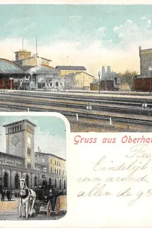 Duitsland Oberhausen Der Bahnhof Zug 1902 Spoorwegen Treinen Deutschland Europa HC60585 Oryginalny