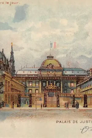 Frankrijk Paris Palais de Justice 1903 Priere de tenir la carte vers le jour Tegen het licht houden France Europa HC60583 Ostatnia szansa