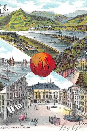 Duitsland Bonn Gruss aus 1900 Bonner Rheinbrucke Universitat Marktplatz Deutschland Europa HC60582 Tani
