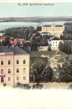 Wysoka jakość Finland Wasa Vaasa Vy fran kyrktornet vesterut Uitzicht vanaf de kerktoren richting het westen Suomi Europa HC60403