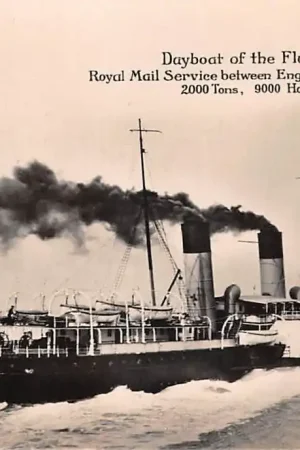 Ekspresowa dostawa Vlissingen Veer naar Engeland Fotokaart Dayboat of the Flushing Line Royal Mail Service between England and the Continent Post Engeland Europa HC59742