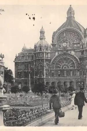 Darmowa dostawa België Antwerpen Middenstatie Centraal Station Spoorwegen 1937 Europa HC59580