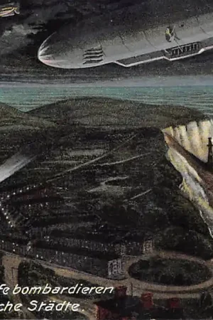 Duitsland Zeppelin Deutsche Luftschiffe bombardieren befestigte Englische Stadte 1917 Feldpost stempel K. u. K. Gebirgstartillerieregime Kanonenbaterie Luchtvaart Militair WO1 Filatelie Deutschland EngelandEuropa HC59579 Ostatnia szansa