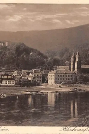 Duitsland Miltenburg am Main Blick auf Mitte der Stadt und Schloss Kasteel Deutschland Europa HC59407 Niska cena