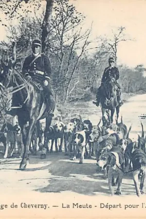 Ekspresowa dostawa Frankrijk En Sologne Equipage de Cheverny La Meute Depart pour l'Attaque France Europa Paard Herten Jacht Honden HC59374