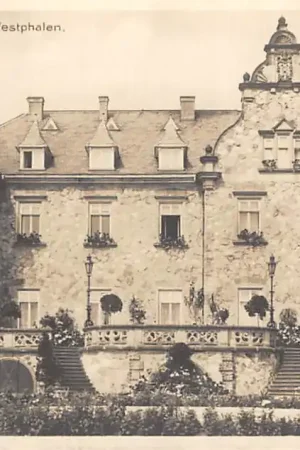 Duitsland Schloss Boniburg bei Münster Westfalen Fotokaart Kasteel Deutschland Europa HC59267 Rabat