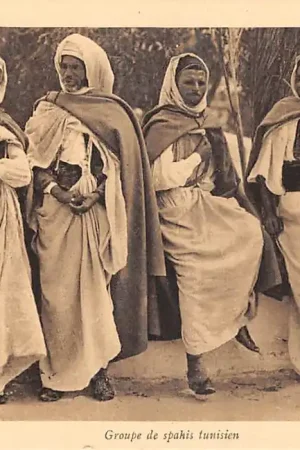 Tunesië Tunisie Groupe de spahis tunisien Klederdracht Afrika HC47653 Oferta limitowana