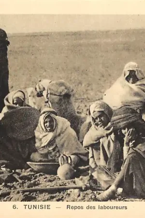 Tunesië 6. Tunisie Repos des laboureurs Afrika Klederdracht HC47646 Oryginalny