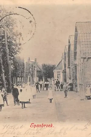 Spanbroek Dorpsgezicht met volk 1903 Opmeer HC47616 Oferta