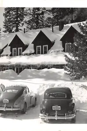 USA Pinecrest Lodge Sonora Pass Vacationland Long Barn California Auto Noord-Amerika HC47368 Popularny