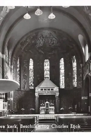Autentyczny Helmond R.K. O.L. Vrouwe Kerk Beschildering Charles Eijck 1951 HC47281