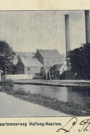 Tylko dziś Gezicht Haarlemmerweg Halfweg Haarlem Fabriek 1901 HC47245