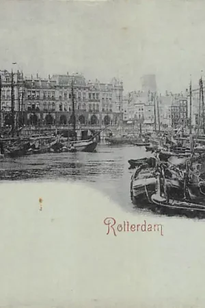 Zwrot pieniędzy Rotterdam Oude Haven met schepen Scheepvaart 1900 HC47181