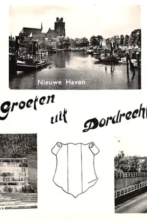 Dordrecht Stadhuis Nieuwe Haven Groothoofdspoort Standbeeld de Wit en Tunnel HC47151 Ekspresowa dostawa