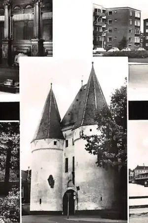 Tani Kampen Groeten uit met Poort Flats IJsselbrug Raadszaal en monument HC47142