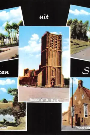 Son en Breugel Dr. Berlagelaan DodeTak rivier De Dommel Ruïne R.K. kerk Houtens en Postkantoor Noord-Brabant HC47123 Zamów teraz