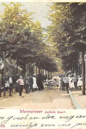 Wyprzedaż Wormerveer Dubbele Buurt met volk 1903 HC46864