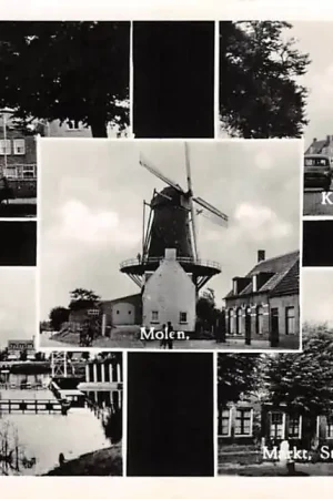 Sluis (ZL) Groeten uit 1961 Molen Kade Zwembad Markt St. Anna ter Muiden Zeeuws-Vlaanderen HC46827 Szybka dostawa